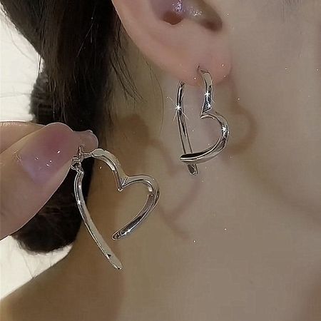 Sterling Silver Heart Design Earrings